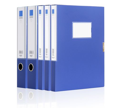 6个批发标签凭证财务加厚文档蓝色收纳文件夹档案盒